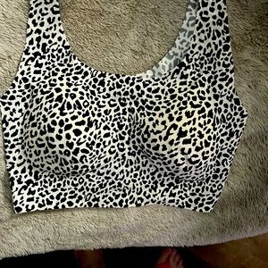 Leopard print shape wear.